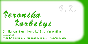 veronika korbelyi business card